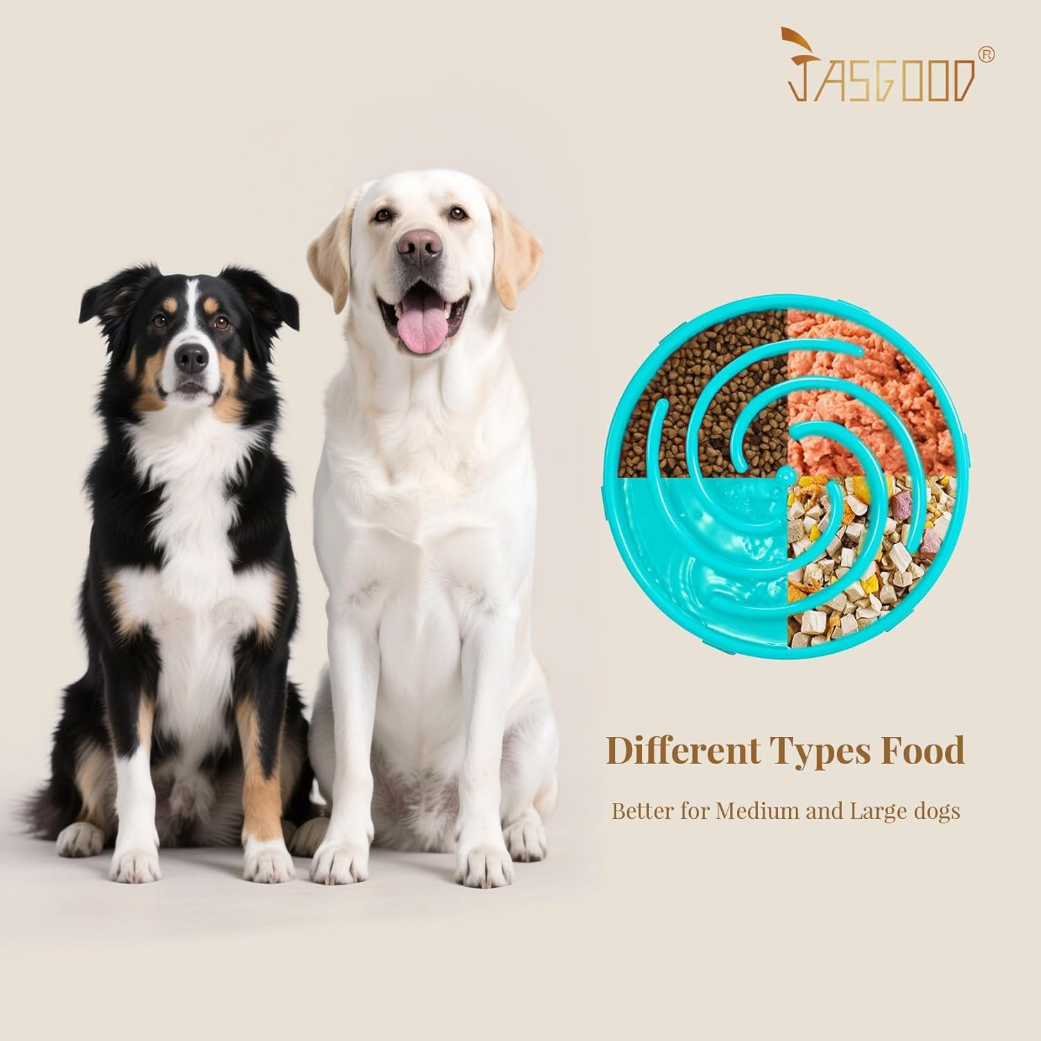 Slow Feeder Dogs Bowl for Large Dogs,Anti-Gulping Pet Slower Food Feeding Bowls Stop Bloat,Preventing Choking Healthy Design Dogs Bowl