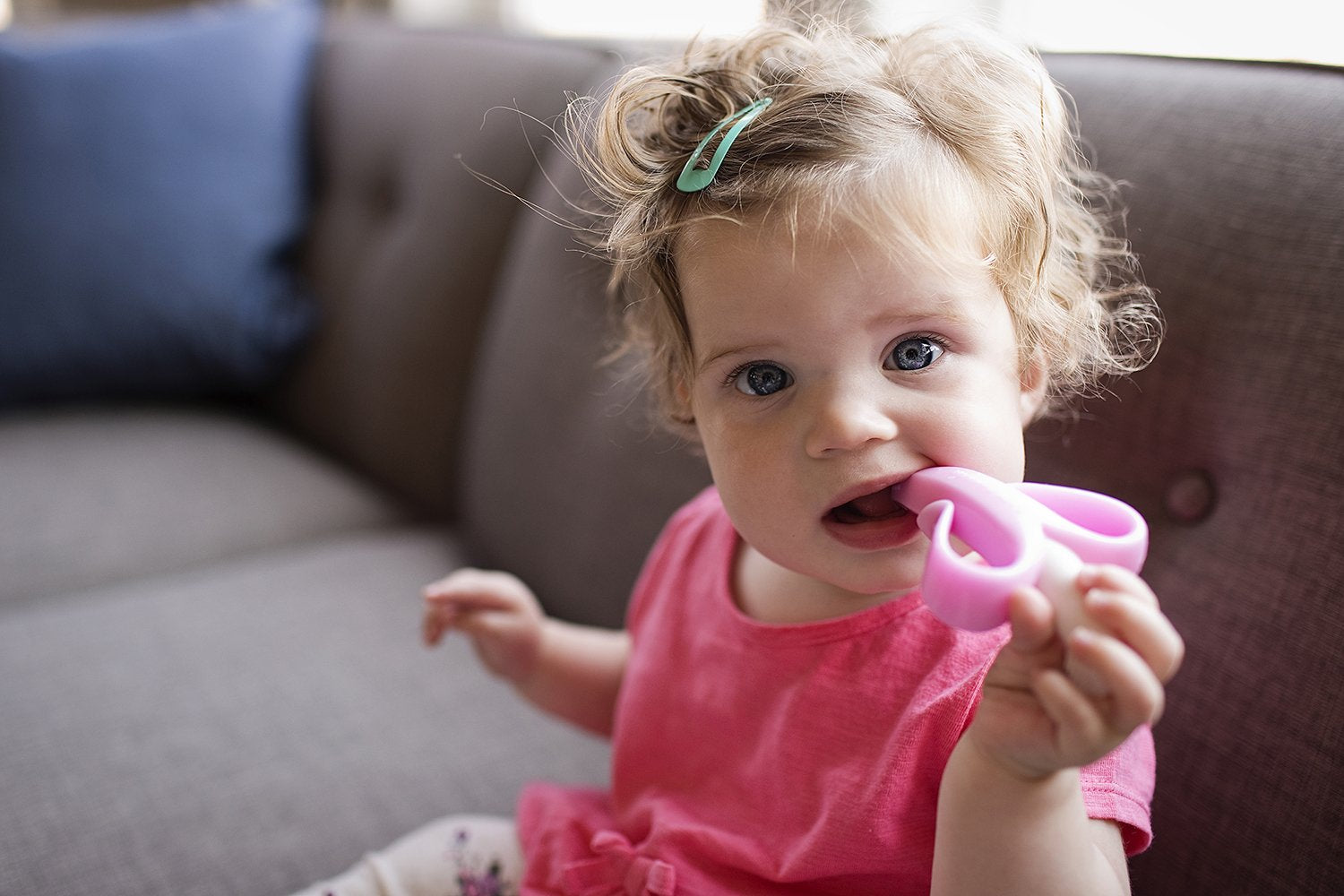 - Pink Banana Toothbrush, Training Teether Tooth Brush for Infant, Baby, and Toddler