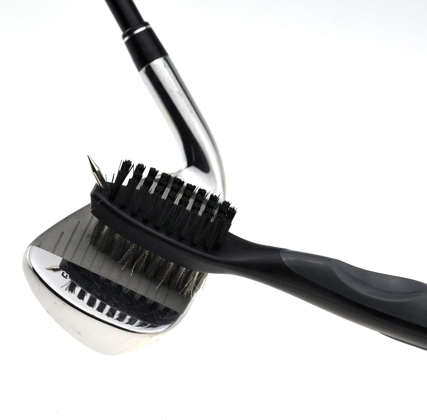 Microfiber Waffle Pattern Tri-Fold Golf Towel | Brush Tool Kit with Club Groove Cleaner, Retractable Extension Cord and Clip