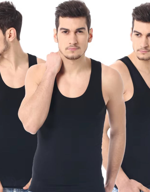 Load image into Gallery viewer, 1/3 Pack Four Seasons Men'S Cotton Joker Vest Teenagers Simple Fit Sports Fitness T-Shirt Middle-Aged Casual Sleeveless Shirt
