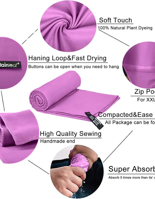 Load image into Gallery viewer, Microfiber Towel Perfect Travel &amp; Sports &amp;Beach Towel. Fast Drying - Super Absorbent - Ultra Compact. Suitable for Camping, Backpacking,Gym, Beach, Swimming,Yoga

