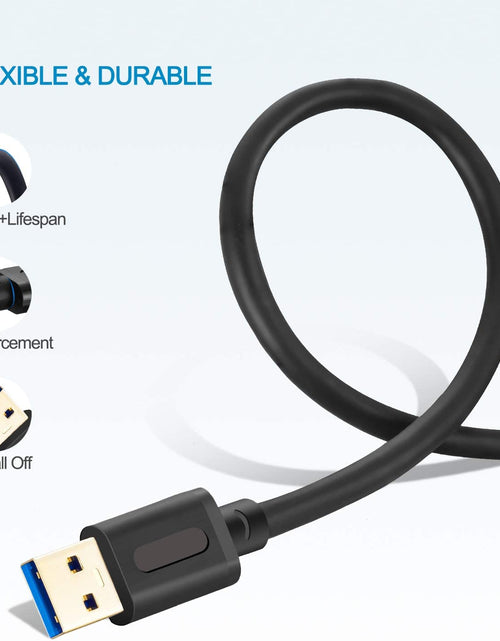 Load image into Gallery viewer, USB 3.0 a to a Male Cable 25Ft,Usb to USB Cable USB Male to Male Cable USB Cord with Gold-Plated Connector for Hard Drive Enclosures, DVD Player, Laptop Cooler(25Ft/8M)
