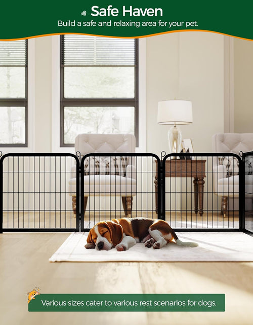 Load image into Gallery viewer, 24/32/40-Inch 8/16/32 Panel Heavy Duty Pet Playpen Dog Exercise Pen Cat Fence with Door Puppy Rabbits Portable Play Pen,Outdoor/Indoor,Black
