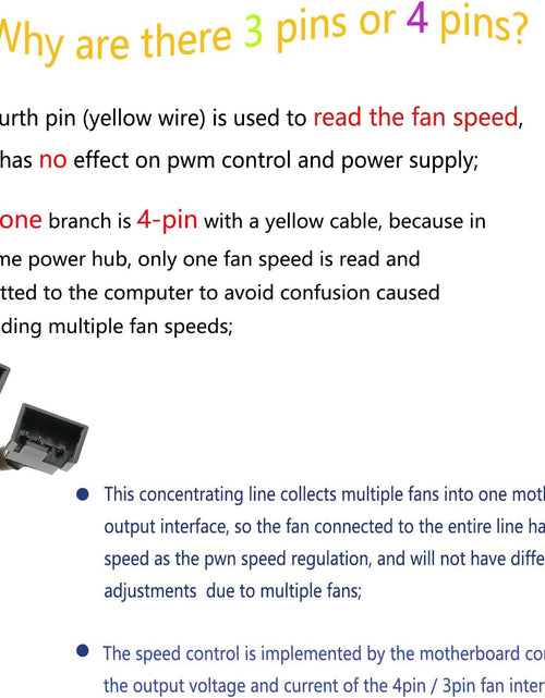 Load image into Gallery viewer, 4Pin 1 to 3 Ways PWM Fan Splitter Cable Black Sleeved Fan Power Extension Cable 4Pin Female to 3X 4Pin Male 27Cm/10.5 Inches
