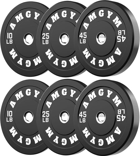 LB Bumper Plates Olympic Weight Plates, Bumper Weight Plates, Steel Insert, Strength Training