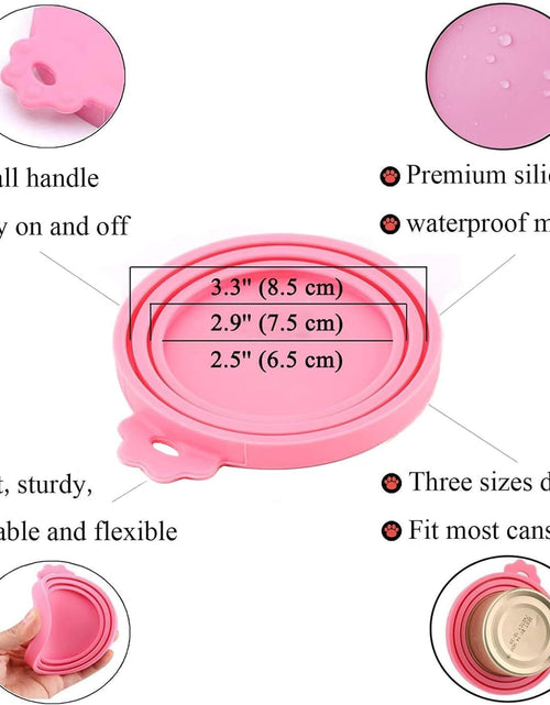 Load image into Gallery viewer, Food Can Lids, Universal BPA Free Silicone Can Lids Covers for Dog and Cat Food, One Can Cap Fit Most Standard Size Canned（4 Pack Multicolor
