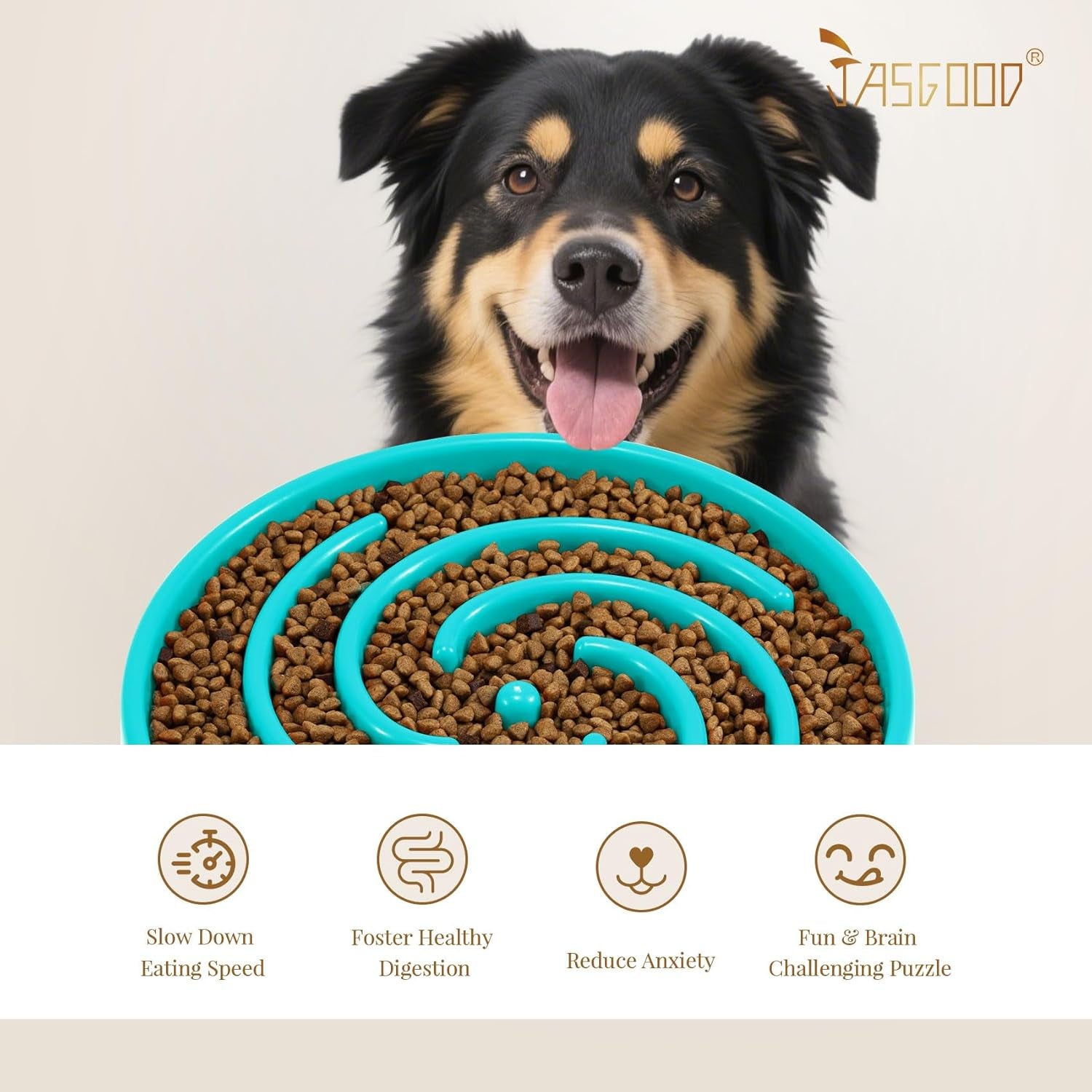 Slow Feeder Dogs Bowl for Large Dogs,Anti-Gulping Pet Slower Food Feeding Bowls Stop Bloat,Preventing Choking Healthy Design Dogs Bowl