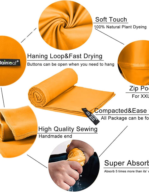Load image into Gallery viewer, Microfiber Towel Perfect Travel &amp; Sports &amp;Beach Towel. Fast Drying - Super Absorbent - Ultra Compact. Suitable for Camping, Backpacking,Gym, Beach, Swimming,Yoga
