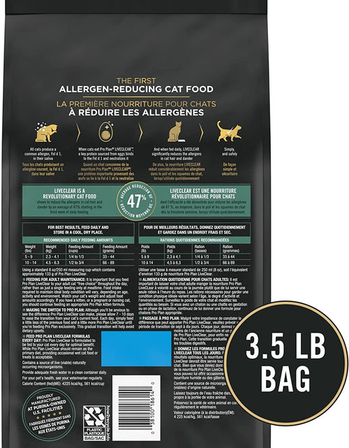 Load image into Gallery viewer, Liveclear with Probiotics Allergen Reducing Salmon &amp; Rice Adult Dry Cat Food

