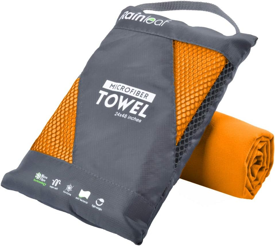 Microfiber Towel Perfect Travel & Sports &Beach Towel. Fast Drying - Super Absorbent - Ultra Compact. Suitable for Camping, Backpacking,Gym, Beach, Swimming,Yoga