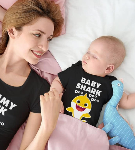 Matching Baby Shark Shirts for Mommy Baby Set for Mother and Baby Outfits Gift