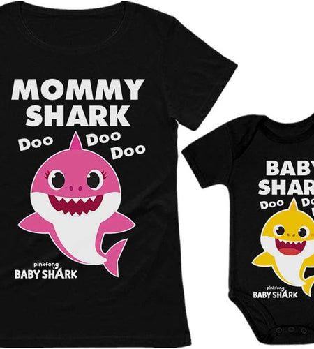 Matching Baby Shark Shirts for Mommy Baby Set for Mother and Baby Outfits Gift