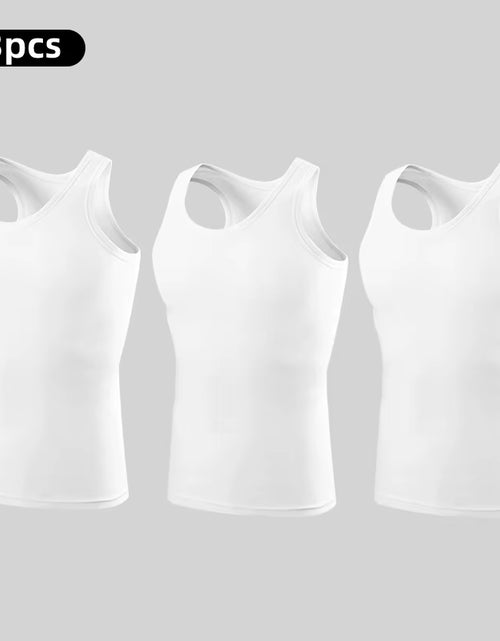 Load image into Gallery viewer, 1/3 Pack Four Seasons Men'S Cotton Joker Vest Teenagers Simple Fit Sports Fitness T-Shirt Middle-Aged Casual Sleeveless Shirt
