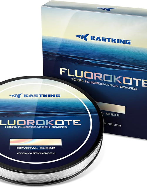 Load image into Gallery viewer, Fluorokote Fishing Line - 100% Pure Fluorocarbon Coated - 300Yds/274M 150Yds/137M Premium Spool - Upgrade from Mono Perfect Substitute Solid Fluorocarbon Line

