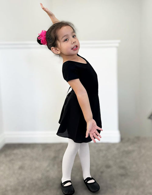 Load image into Gallery viewer, Girls Bow Back Short Sleeve Leotard for Dance, Gymnastics and Ballet
