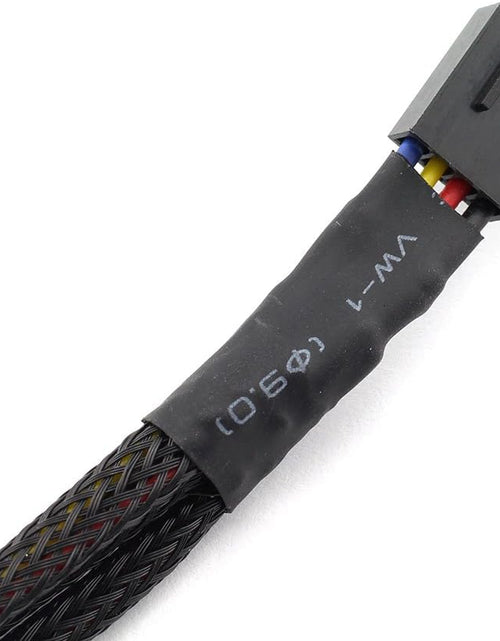 Load image into Gallery viewer, 4Pin 1 to 3 Ways PWM Fan Splitter Cable Black Sleeved Fan Power Extension Cable 4Pin Female to 3X 4Pin Male 27Cm/10.5 Inches

