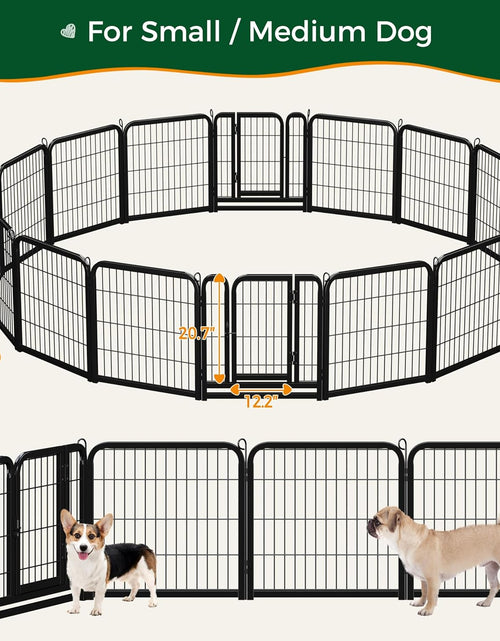 Load image into Gallery viewer, 24/32/40-Inch 8/16/32 Panel Heavy Duty Pet Playpen Dog Exercise Pen Cat Fence with Door Puppy Rabbits Portable Play Pen,Outdoor/Indoor,Black
