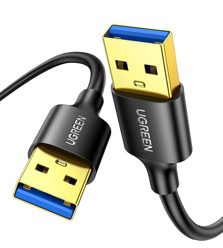 USB to USB Cable, USB 3.0 Male to Male Type a to Type a Cable for Data Transfer Compatible with Hard Drive, Laptop, DVD Player, TV, USB 3.0 Hub, Monitor, Camera, Set up Box and More 3FT