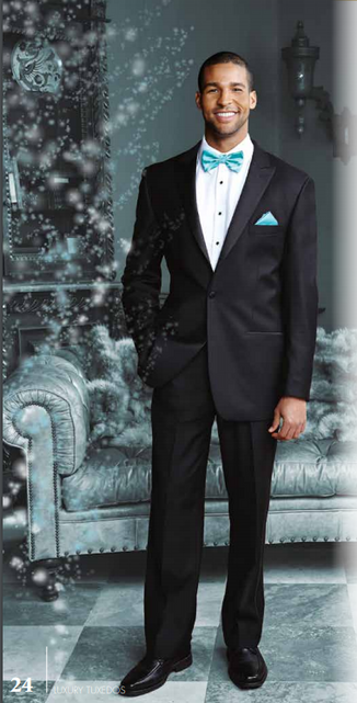 Load image into Gallery viewer, "Vienna" Black Tuxedo Jacket Peak (Separates)
